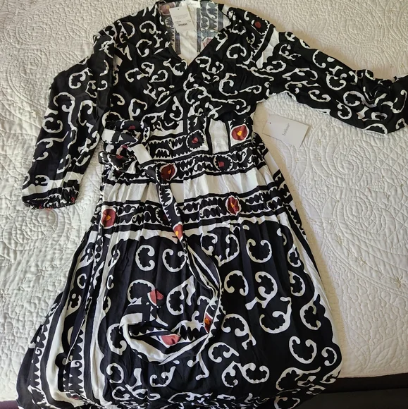 BOHME Porter Wrap Midi Dress - Picture 3 of 6